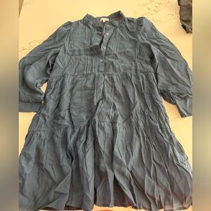 TCEC Navy Button-Up Blouse